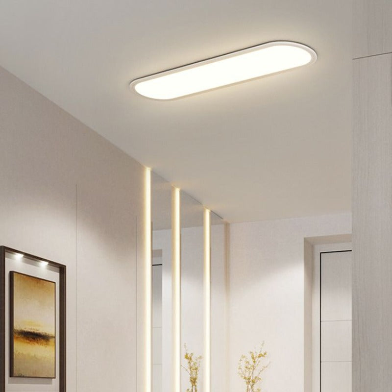 Oval LED Flush-Mount Ceiling Light with Dimmable Options