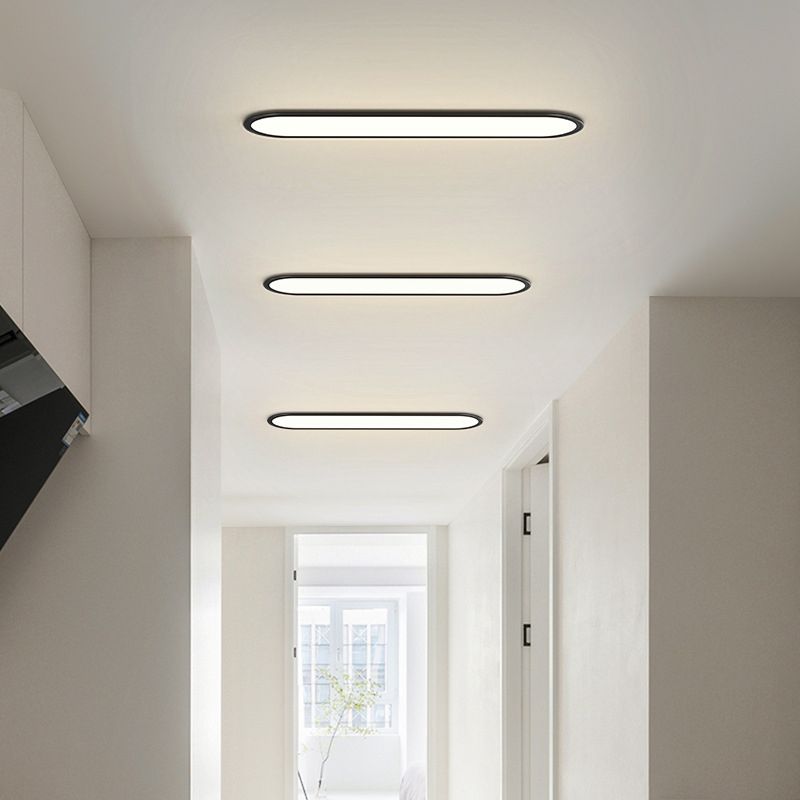 Oval LED Flush-Mount Ceiling Light with Dimmable Options