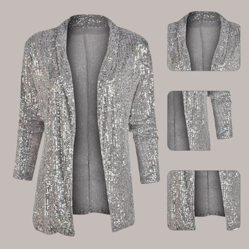 Ladies' Blazer with Subtle Sequins for an Elegant and Festive Look
