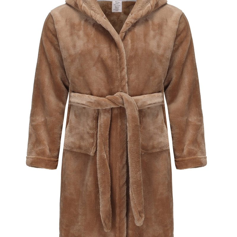 Children's Bathrobe with Hood – Soft Fleece Bathrobe for Girls with Comfortable Fit