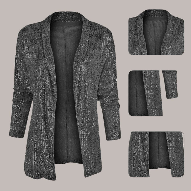 Ladies' Blazer with Subtle Sequins for an Elegant and Festive Look