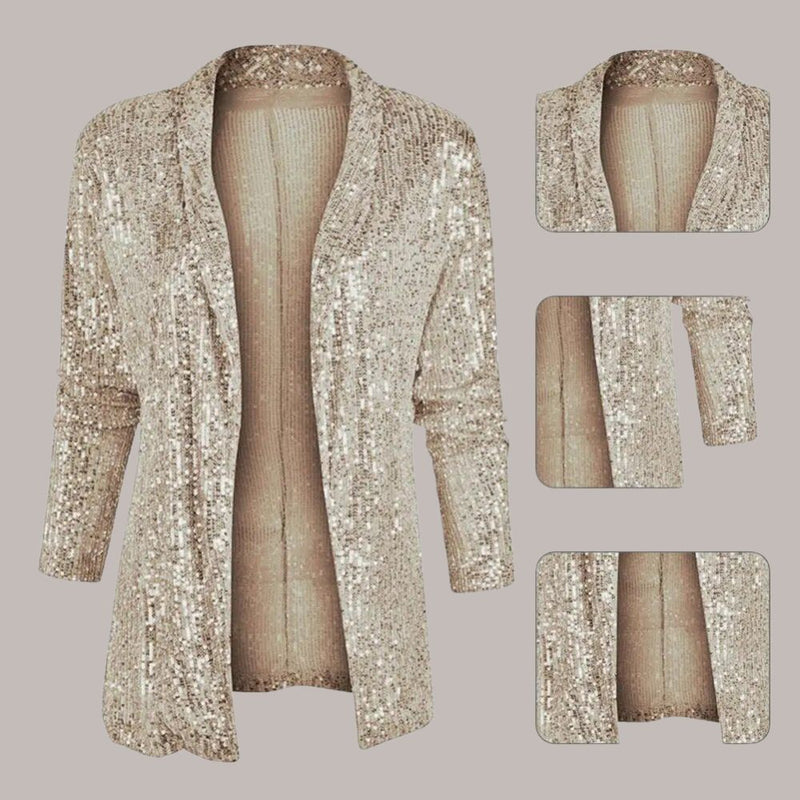 Ladies' Blazer with Subtle Sequins for an Elegant and Festive Look