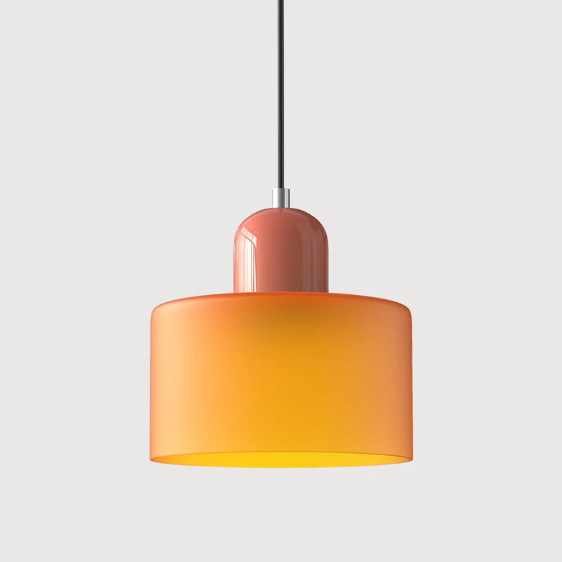 Retro Pendant Lamp with Glass Shade and Adjustable Cord for a Warm Atmosphere