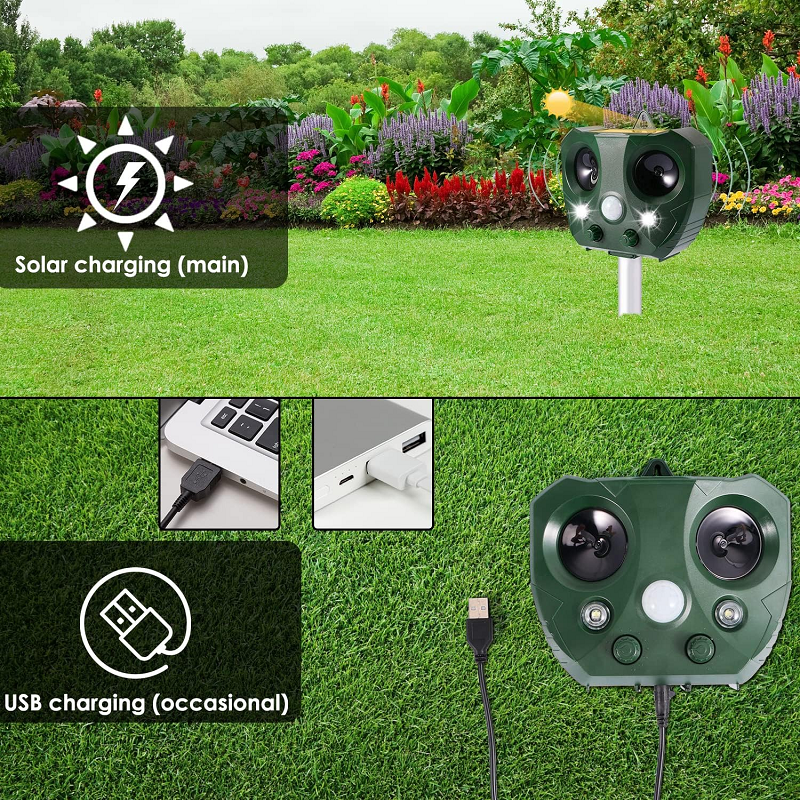 Solar Ultrasonic Bird Repeller – Wireless and Weatherproof for Outdoors