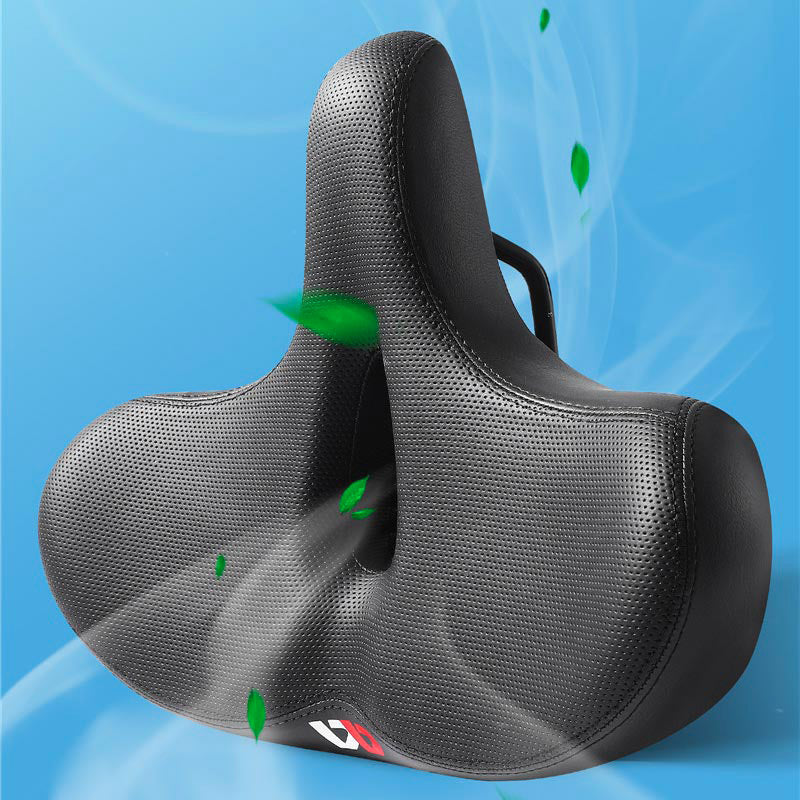 Extra Wide Comfortable Bicycle Saddle with Ergonomic Design and Soft Padding