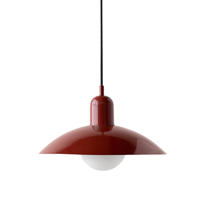 Scandinavian Metal Pendant Light with Wide Curved Shade