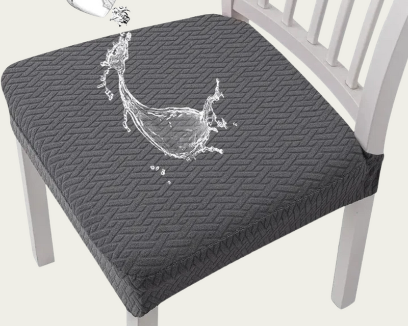 Four Stretch Jacquard Dining Chair Covers with Protective Layer