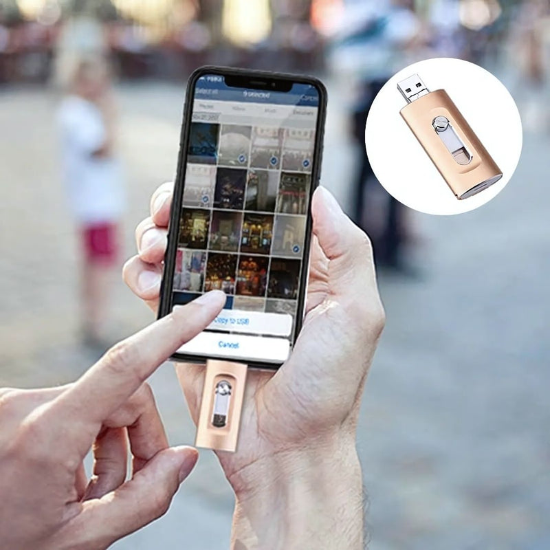 3 in 1 USB Stick with Fast Transfer and Wide Compatibility