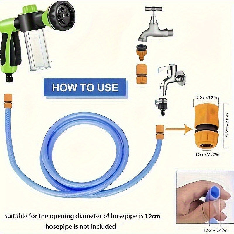 Dog Shower and Hose Attachment 8 in 1 - Washing, Spraying, Cleaning