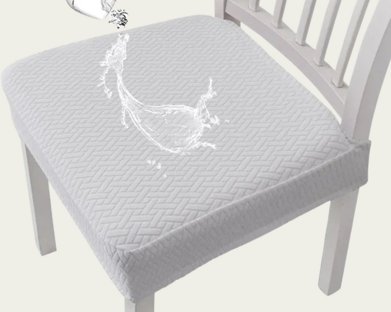 Four Stretch Jacquard Dining Chair Covers with Protective Layer