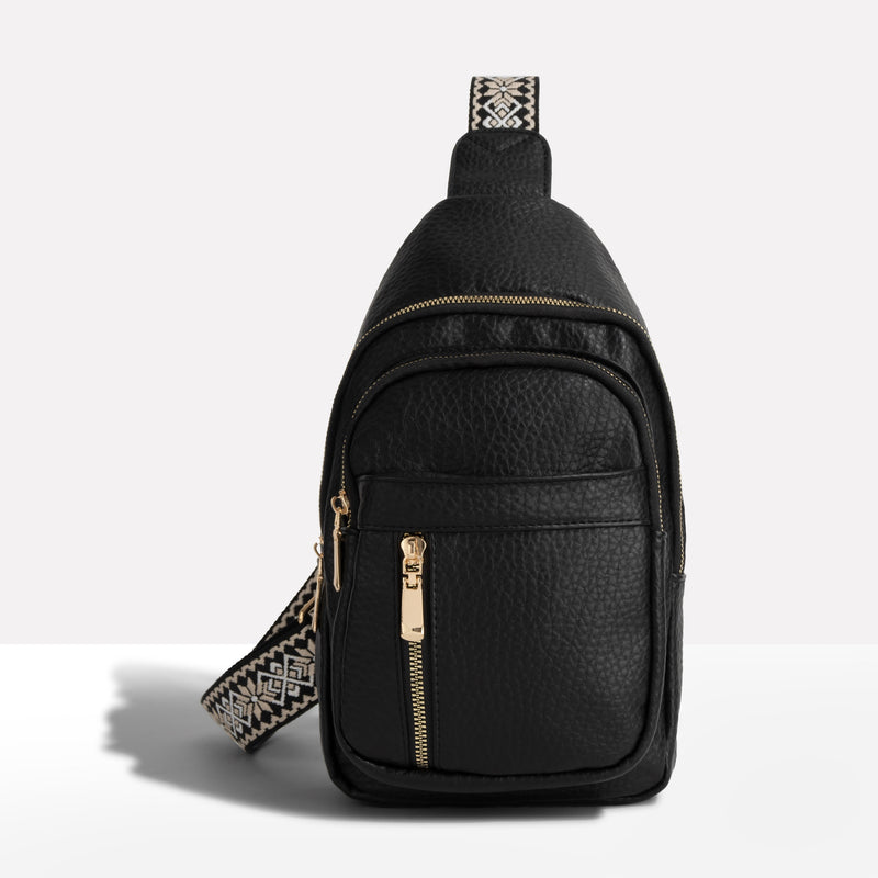 Anti-Theft Crossbody Shoulder Bag with RFID Protection and Concealed Zippers
