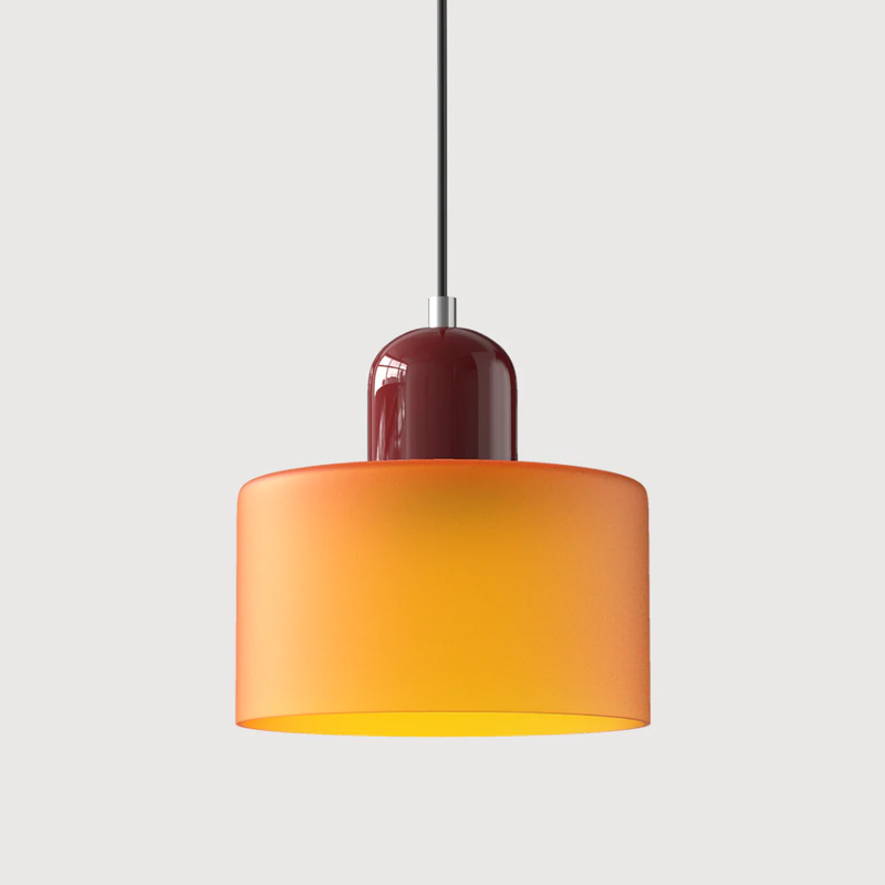 Retro Pendant Lamp with Glass Shade and Adjustable Cord for a Warm Atmosphere