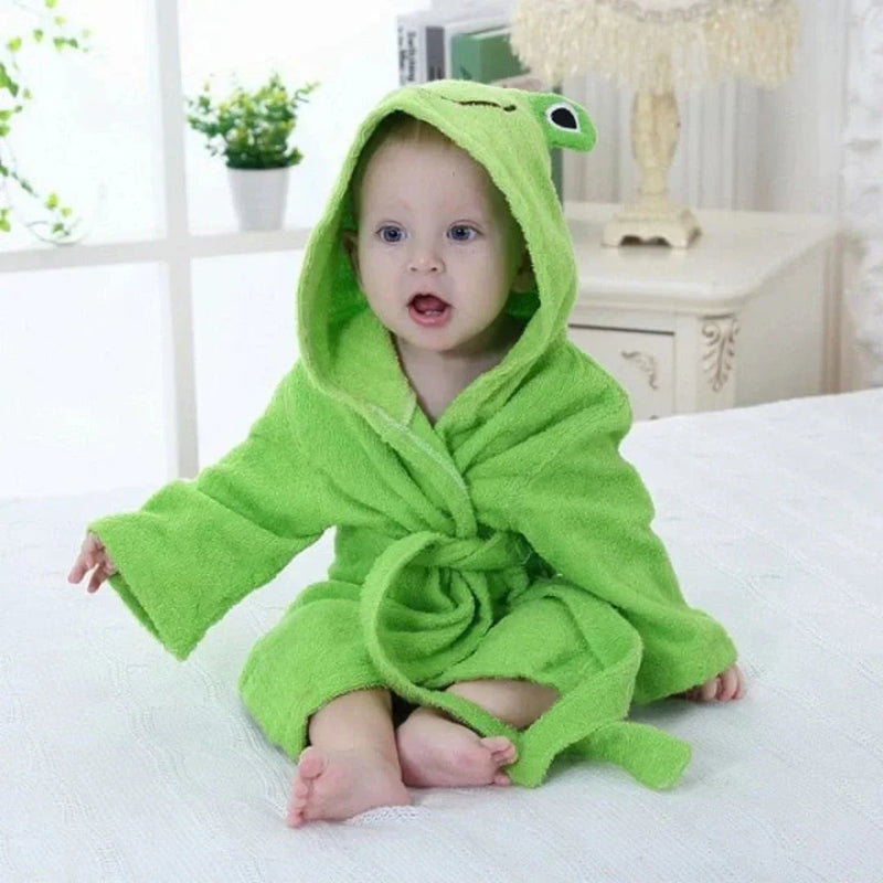 Hooded Animal Bathrobe for Babies and Toddlers