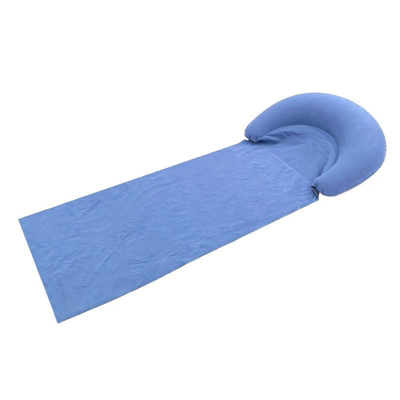 Comfortable Inflatable Beach Mat with Headrest for the Beach and Camping