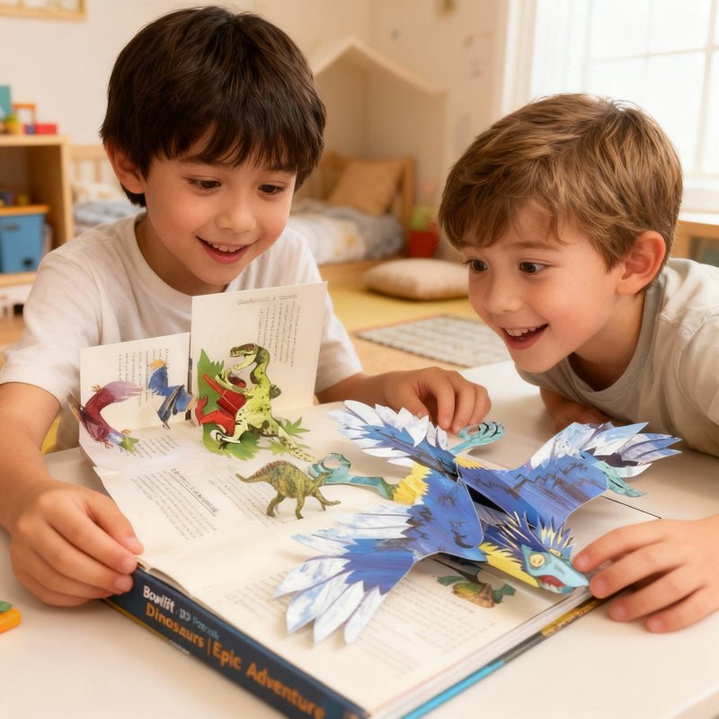 3D Pop-Up Dinosaurs Book with Interactive Pages for Children Edu