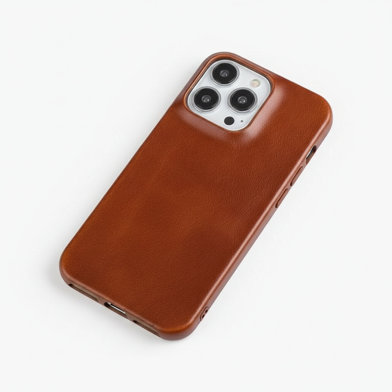 Leather Phone Case for iPhone with Shock-Absorbing Protection