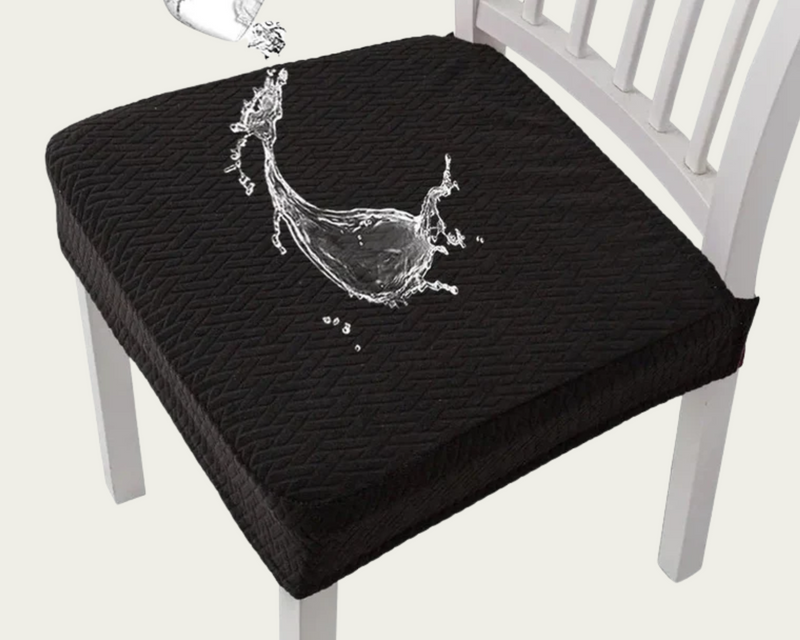 Four Stretch Jacquard Dining Chair Covers with Protective Layer