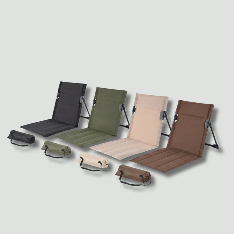 Lightweight Folding Low-Profile Camping Chair with Carry Bag