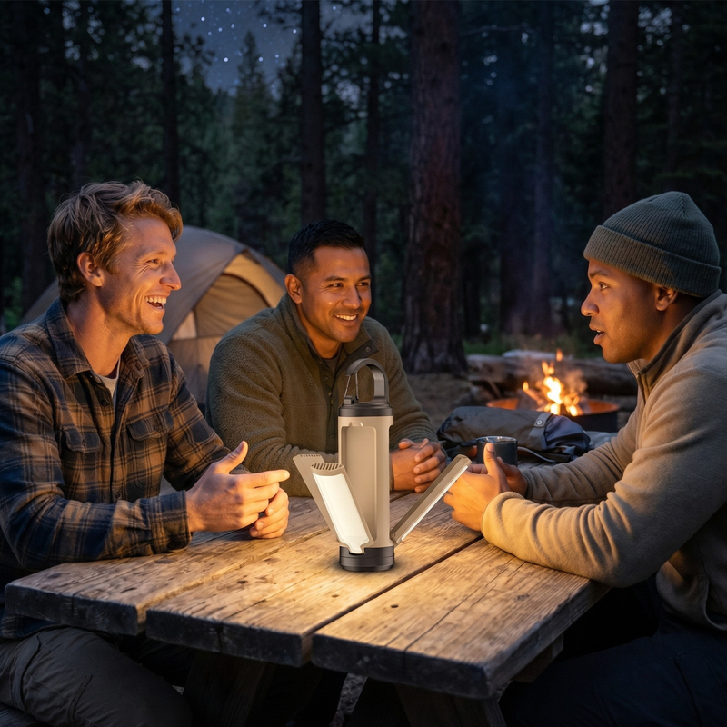 Rechargeable 360° Folding LED Camping Lantern with 6 Light Modes