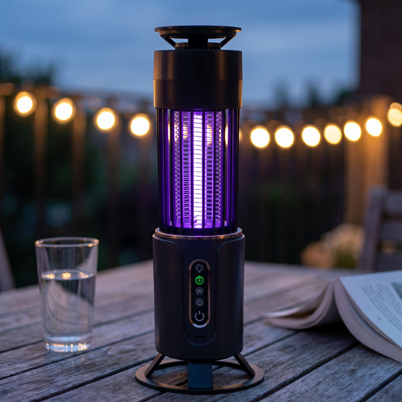 Rechargeable UV Insect Zapper Lamp for Indoor & Outdoor Use