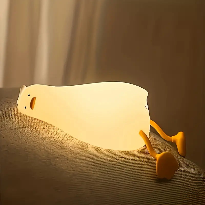 Duck Night Light with Soft Silicone and Dimmable Light for Children's Room