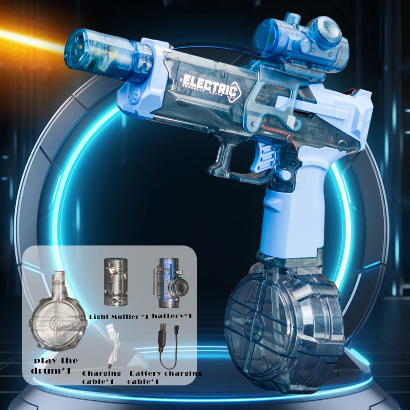 HydroStrike Electric Water Gun with Leak-Proof Tank & Interactive Lights