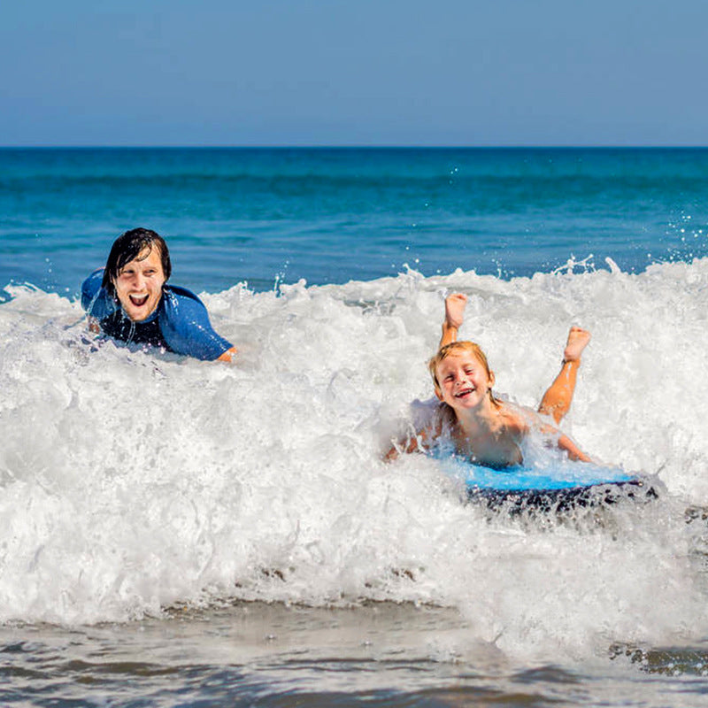 Inflatable Kickboard Surfboard for Pool and Beach with Handles