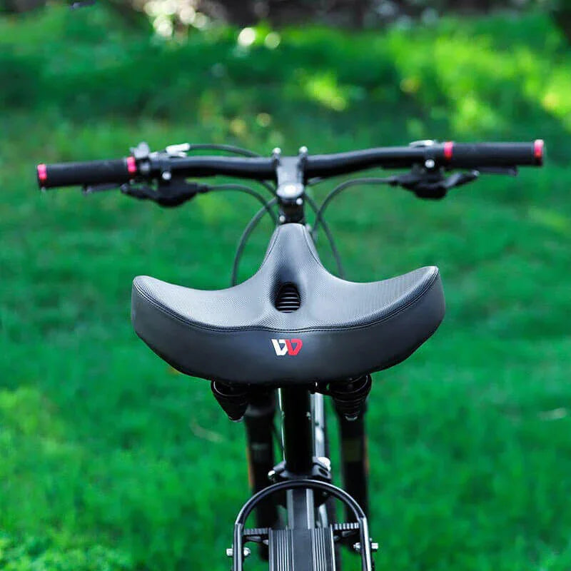 Extra Wide Comfortable Bicycle Saddle with Ergonomic Design and Soft Padding