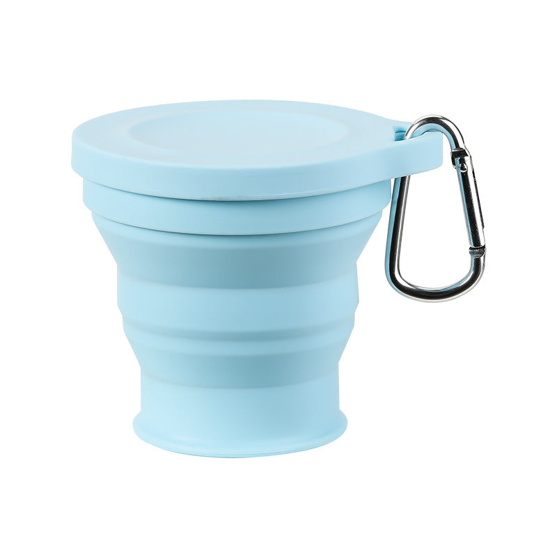 Foldable Silicone Cup with Carabiner - Portable and Durable Cup for Outdoor and Camping