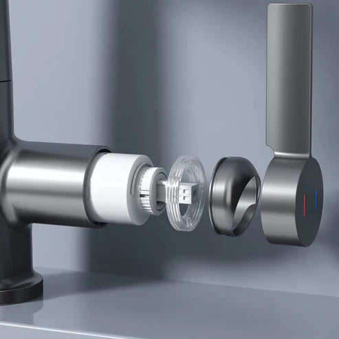 Pull-Out Swivel Tap with Digital Temperature Display