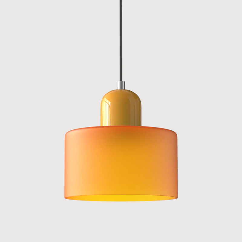 Retro Pendant Lamp with Glass Shade and Adjustable Cord for a Warm Atmosphere