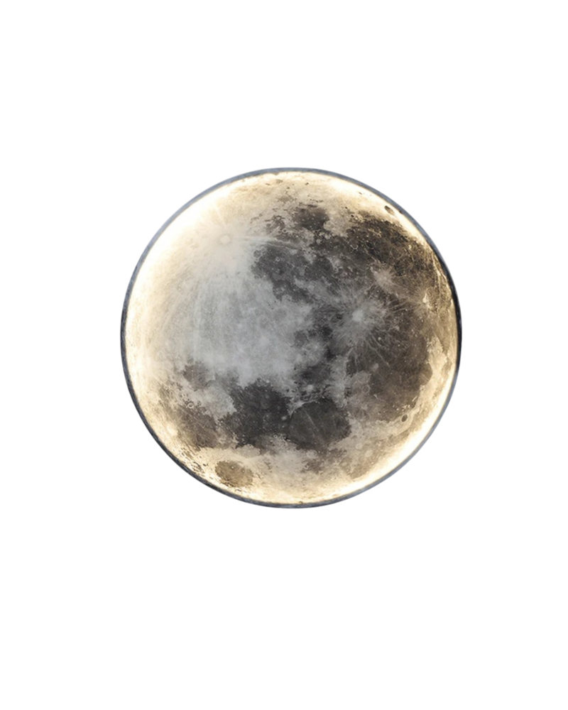 LED Moon Wall Light with Realistic Lunar Design & Warm Ambient Glow