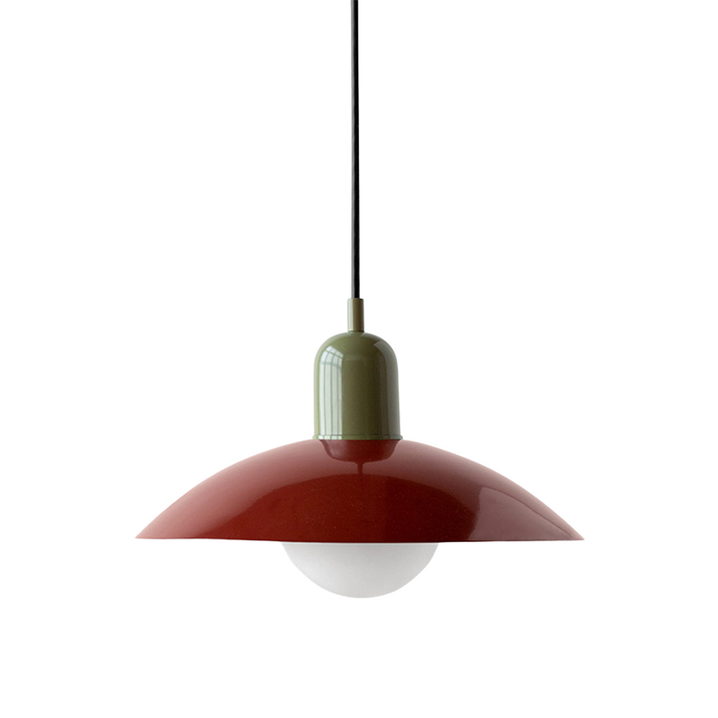 Scandinavian Metal Pendant Light with Wide Curved Shade