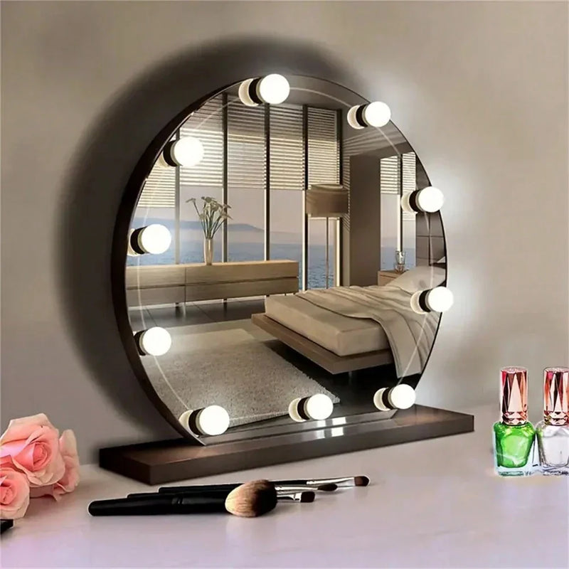 Dimmable LED Mirror Lighting with Light Balls and Adjustable Make-Up Lighting