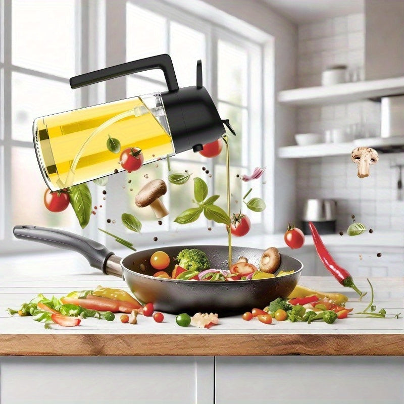 2-in-1 Oil Dispenser and Spray Bottle - Precise Oil Control for Kitchen and BBQ