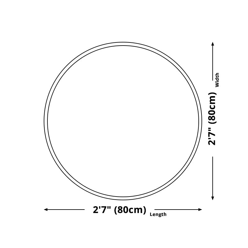 Children's Rocket Space Circular Bedroom Rug