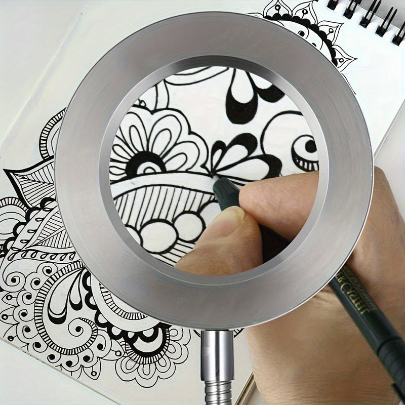 LED Magnifying Glass Lamp with Clamp – Perfect for Hands-Free Work and Precision