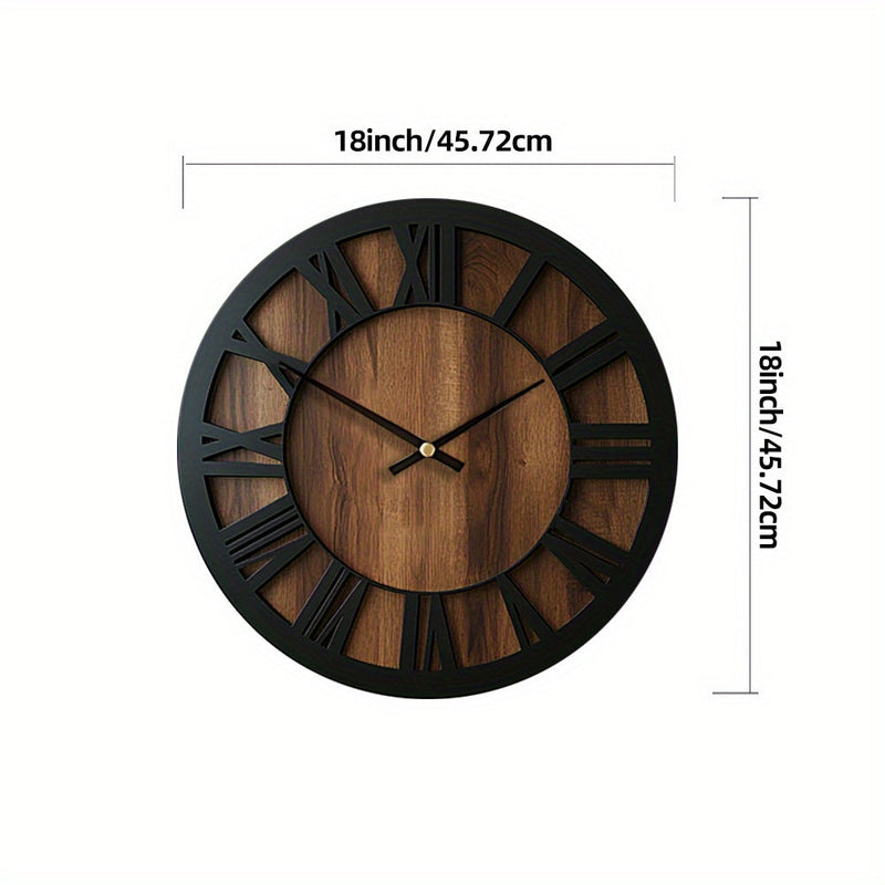 Wooden Wall Clock with Open Dial Design – Stylish and Decorative