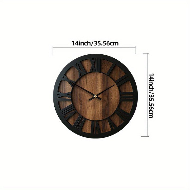 Wooden Wall Clock with Open Dial Design – Stylish and Decorative