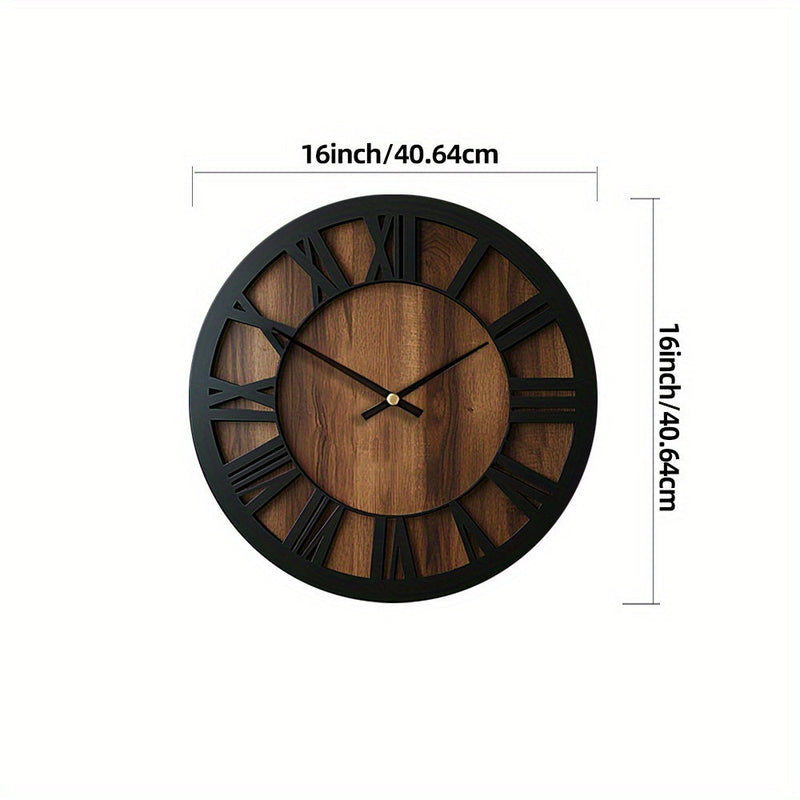 Wooden Wall Clock with Open Dial Design – Stylish and Decorative