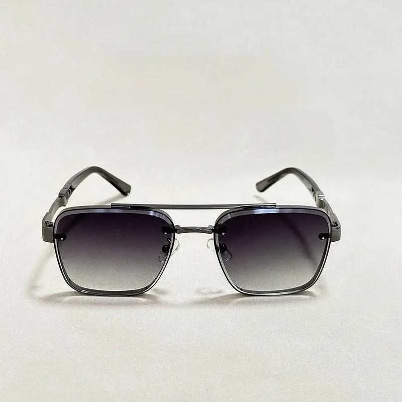 Men's Gradient Aviator Sunglasses with Lightweight Metal Frame and UV400