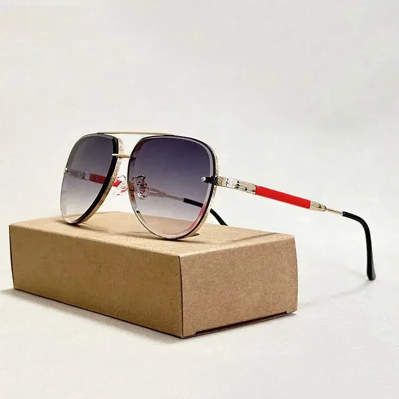 Men's Classic Aviator Sunglasses with Gradient Lenses and UV400 Protection