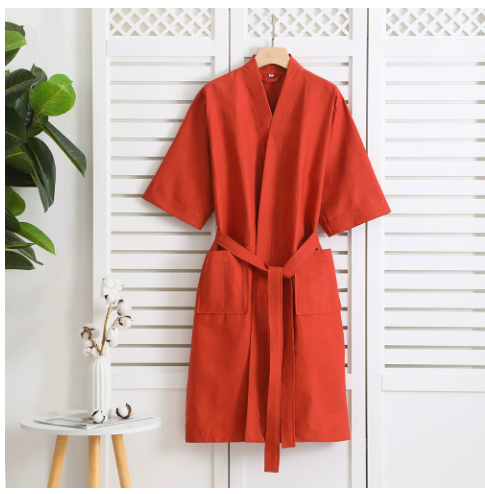 Men's and Women's Cotton Waffle Bathrobe for Everyday Comfort