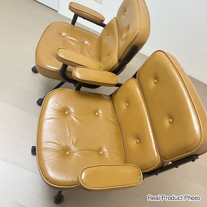 Swivel Leather Office Chair with Adjustable Height