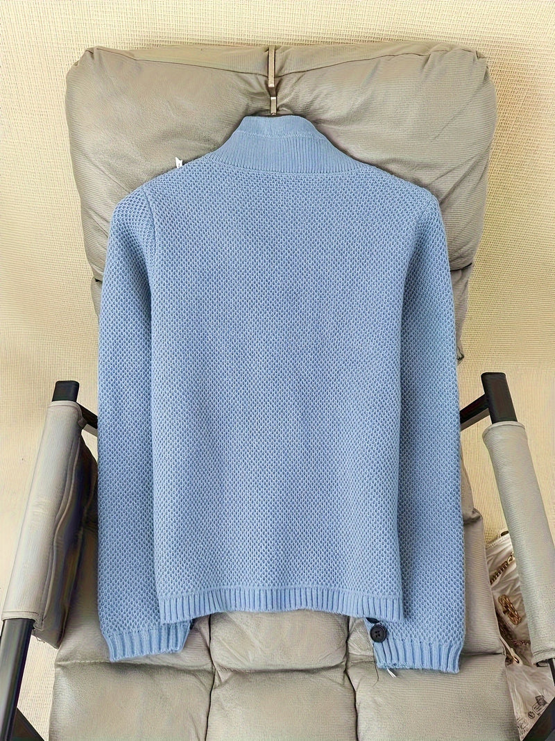 Ladies Knitted Sweater with High Neck – Comfortable and Timeless