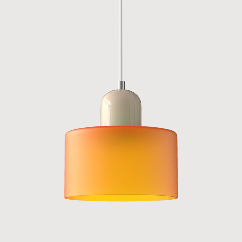 Retro Pendant Lamp with Glass Shade and Adjustable Cord for a Warm Atmosphere