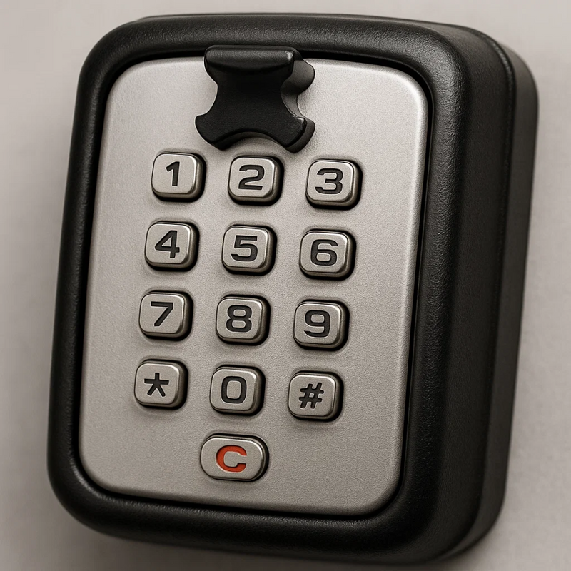 Wall-Mounted Key Safe with Combination Lock for Secure Outdoor Storage