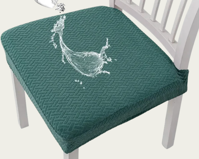 Four Stretch Jacquard Dining Chair Covers with Protective Layer