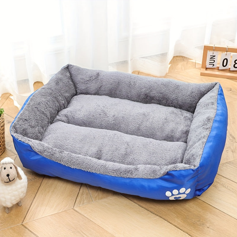 Rectangular dog bed made of polyester with soft filling for all dogs