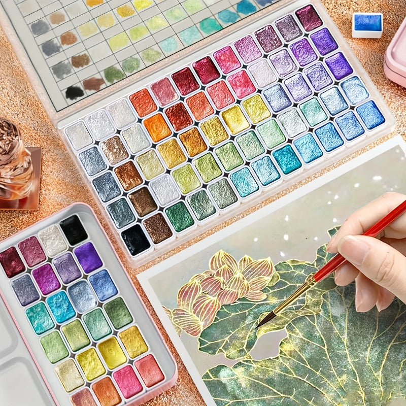 Shimmering Metallic Watercolour Paint Set